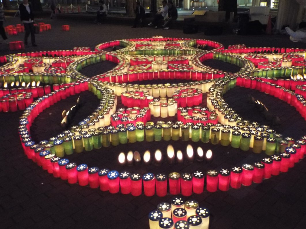 Candle Art near Sapporo Station