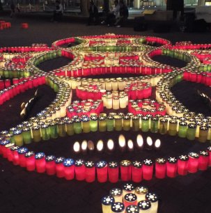 Candle Art near Sapporo Station