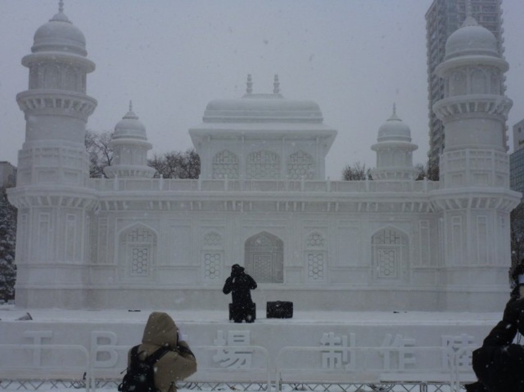 Snow sculpture