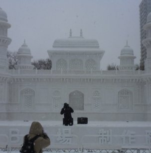 Snow sculpture