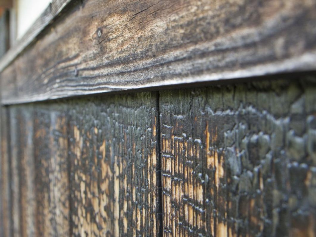 Exterior woodwork smoked to give it that special look