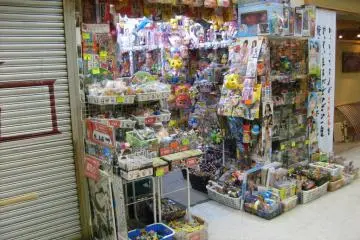 <p>For the big kids: one of Broadway's numerous toyshops</p>