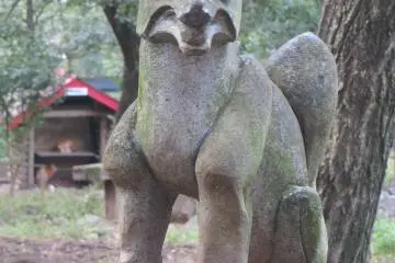 Una estatua de la reserva.