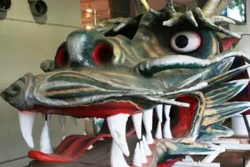 <p>Dragons and folk tales at the surprisingly modern Tazawako Station, the gateway to Semboku</p>