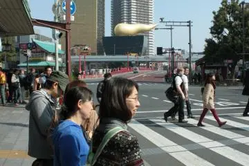 <p>ที่ย่านอาซากุสะ</p>