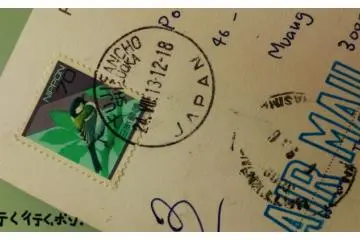 <p>postcard ที่ถูกส่งมาจากยอดฟูจิ</p>
