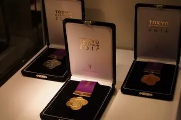 <p>This year's medals on display
&nbsp;</p>