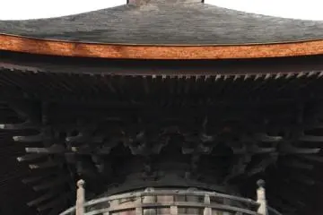 Close up of Nagoya's oldest remaining structure at Arako Temple