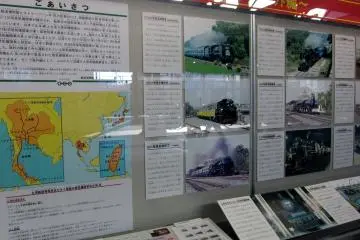 <p>บอร์ดนิทรรศการรถไฟไทย</p>