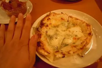 <p>Twenty centimeters is not substantial but good for your waist, and due to the puffiness of the crust, and ample cheese topping, it is actually filling</p>