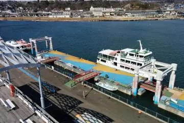 <p>One of the ferry ships rests at port before its next adventure.&nbsp;</p>