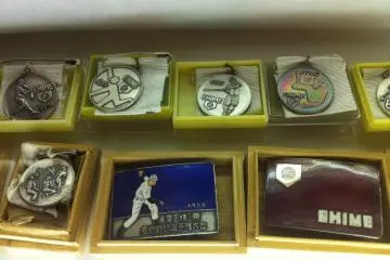 Medallions from Ehime high schools