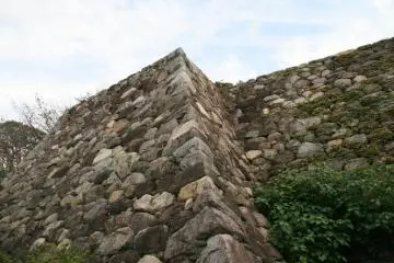 Massive stone walls of Matsusaka Castle