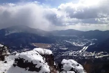 Snow-covered Mt. Kintoki