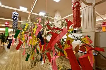 <p>ทังซาคุ(Tanzaku)กระดาษหลากสีที่ผู้คนเขียนคำอวยพรอธิษฐานต่อดวงดาว</p>