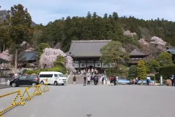 <p>절 경내</p>