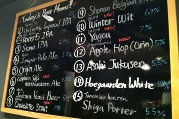 Specialty Beer menu