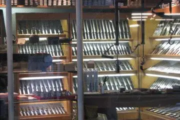<p>A view of Kamaasa's selection of kitchen knives.</p>