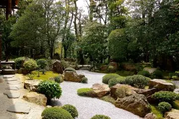 <p>Evergreen garden of Motonobu-no-niwa</p>