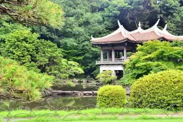 <p>Kyu-Goryo-Tei หรือ Taiwan Pavillion ที่ให้ทำให้มุมนี้สวยงามมากขึ้นไปอีก</p>
