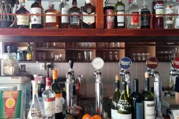 <p>An extensive bar makes August Beer a great place for a drink.&nbsp;</p>