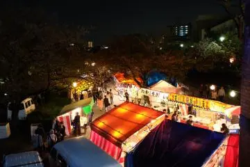<p>บรรยากาศของงานยามค่ำคืน</p>