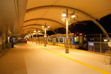 Platform at Sendai Airport train station