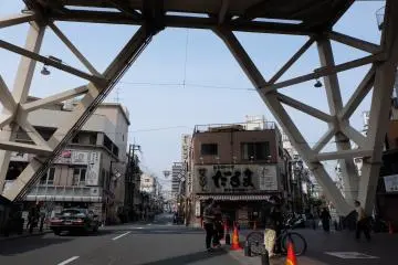 <p>จากใต้หอคอยก็เห็นร้านเลย</p>
