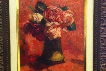 Vividly painted flowers