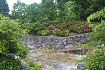 <p>One of the many gardens along the river</p>