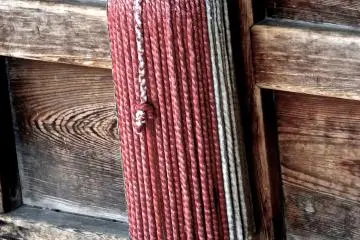 The end of a bell rope
