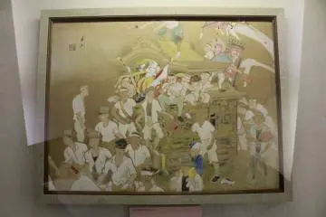<p>ภาพเขียนบอกเล่าเรื่องราวงานเทศกาล Danjiri Festival</p>