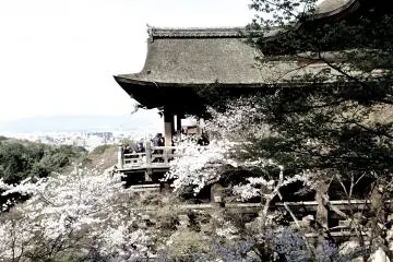 The iconic Kiyomizudera from the side