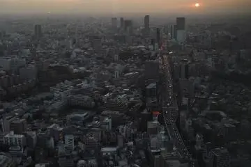 <p>The sun goes down and the lights come on</p>