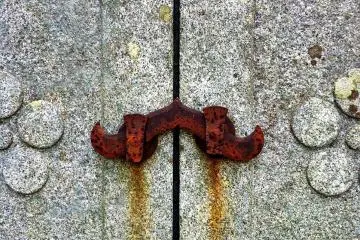 Stone gate on a grave compound
