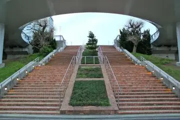 <p>At the top of this staircase is the Skywalk&nbsp;Observation Deck belonging to&nbsp;Odaiba Marine Park. Many visitors snap photos of the city surrounding the bay&nbsp;from here.</p>