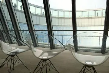 The 39th floor is home to the Floating Garden Observatory ticket office and a few see-through chairs to observe the amazing architecture.