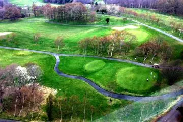 Stunning Golf course views with snow capped mountains in the background from the buffet restaurant on top of Kitahiroshima Classe Hotel