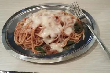 <p>Napolitan with cheese, sheer comfort food. Available in three sizes for the same price.</p>