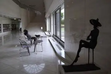 <p>The sculptures are as relaxed as the visitors</p>