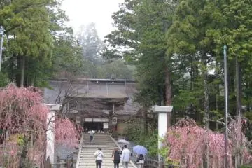 <p>The Entrance. It is said that Kobo Daishi (the Japanese famous monk who propagated Buddhism in Japan) referred to the whole mountain as Kongobuji</p>