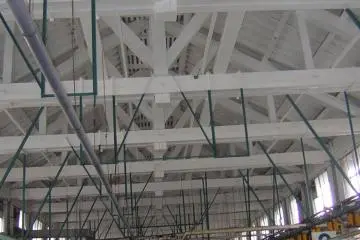 <p>The ceiling of the silk reeling factory</p>