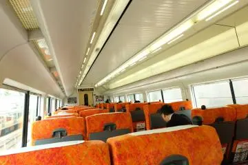 <p>ภายในรถไฟ</p>