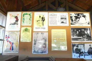 <p>Posters of various events held by POWs and some photos of them. Posters were designed, drawn, and printed by POWs in the camp</p>