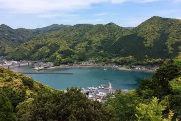 <p>Sakitsu Cathedral Church below the lookout</p>