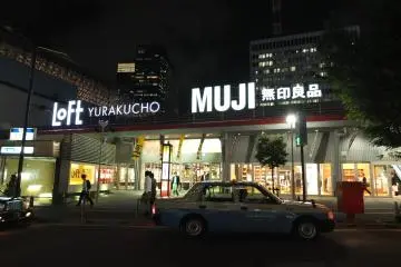 <p>ด้านหน้าของ Muji Yurakucho</p>