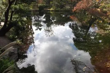 <p>Sometimes the reflection forms a frame for the sky</p>
