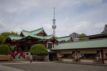Kameido Shrine and Tokyo Skytree