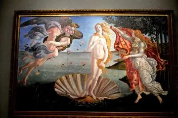 <p>Birth of Venus by Sandro Botticelli. The original is in the Uffizi Gallery, Italy</p>