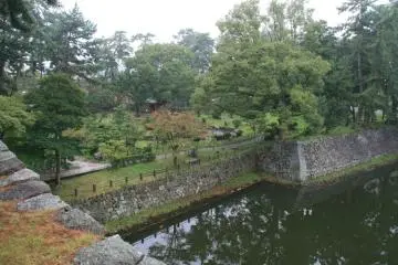 The castle gardens at Tsu.